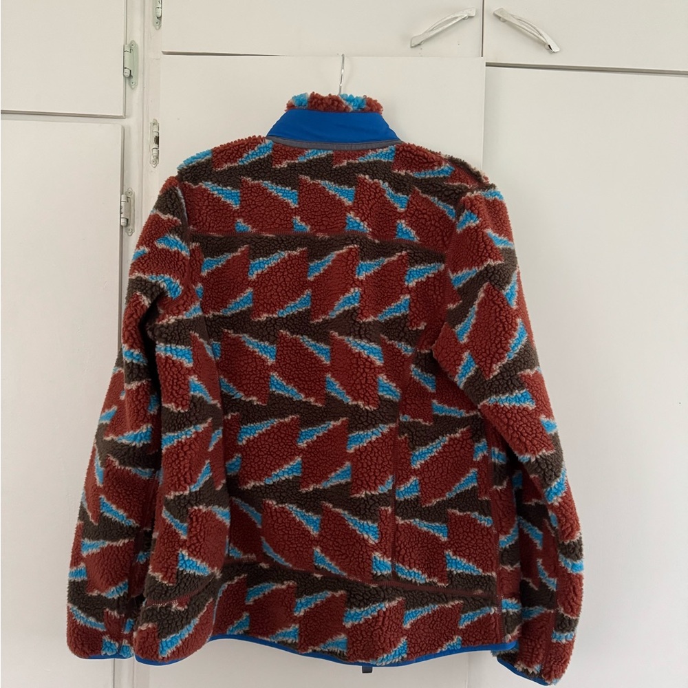 Patagonia Classic Retro X Fleece Jacket with Blue Accents Large - Picture 2 of 4